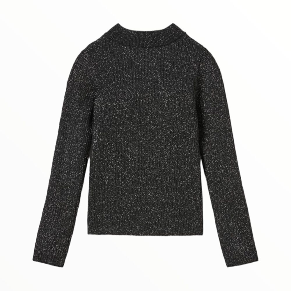 ZARA Kids | Black | RIBBED KNIT SPARKLY SWEATER - Picture 2 of 5